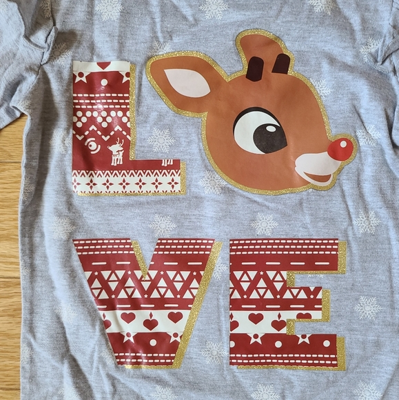 Rudolph the Red-Nosed Reindeer Gray Long Sleeve T-shirt, 4T - Picture 2 of 6